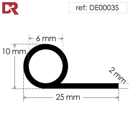 P Section Silicone Extrusion 