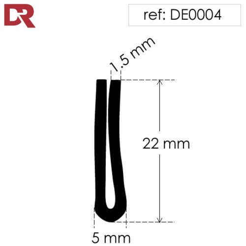 Rubber U Channel Seal DE1017