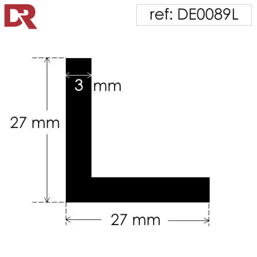 Rubber Angle Section DE0089L 