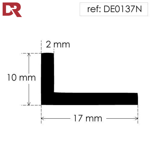Rubber angle section DE0137N