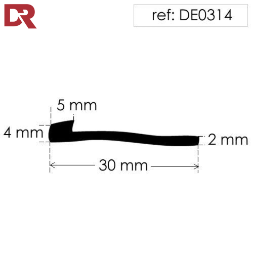 Rubber angle section DE0314