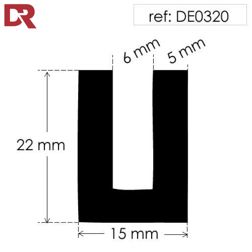 Rubber U Channel Seal DE0320