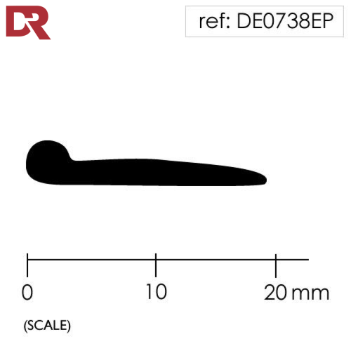 Solid Rubber Piping P Section Seal DE0738EP