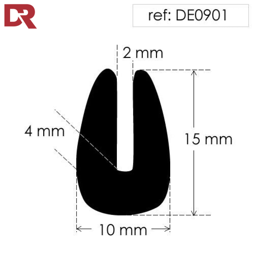 Rubber U Channel Seal DE0901