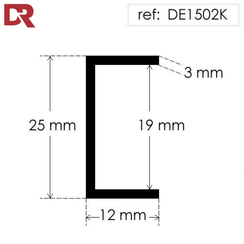 Rubber U Channel Seal DE1502K