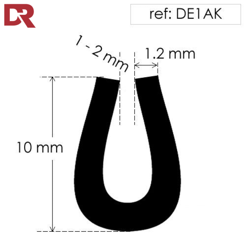 Rubber U Channel Seal DE1AK