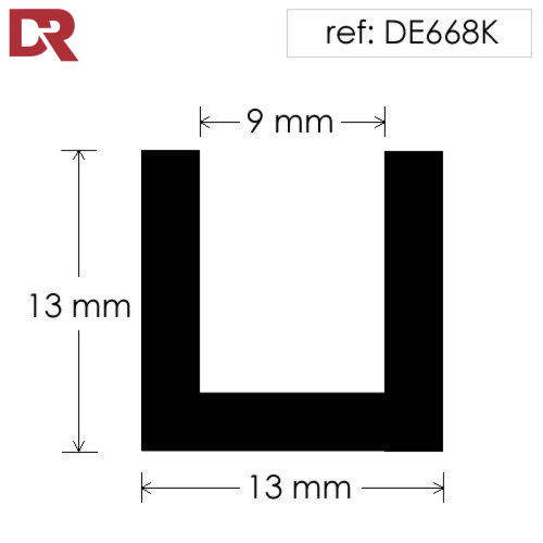 Rubber U Channel Seal DE668K