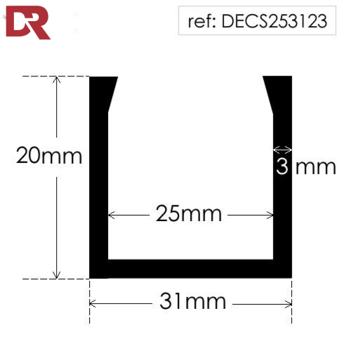 Square U Channel Extrusion