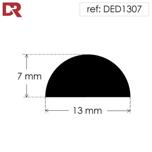 D shape rubber fender in a choice of lengths
