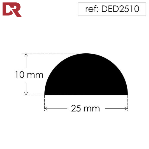Rubber D Fender in a choice of lengths