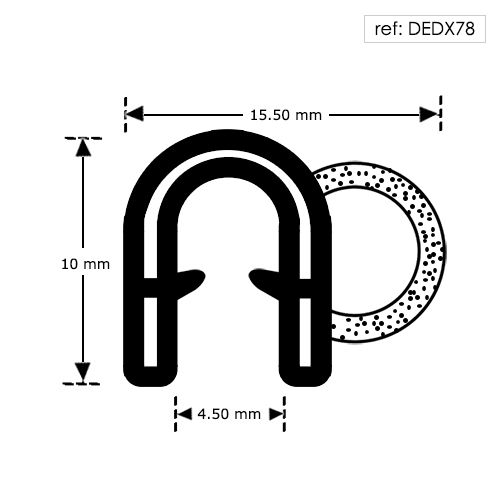 Flexible self grip seal with sponge bulb