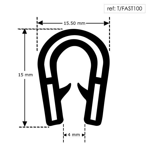 PVC flexible self grip seal for doors and windows