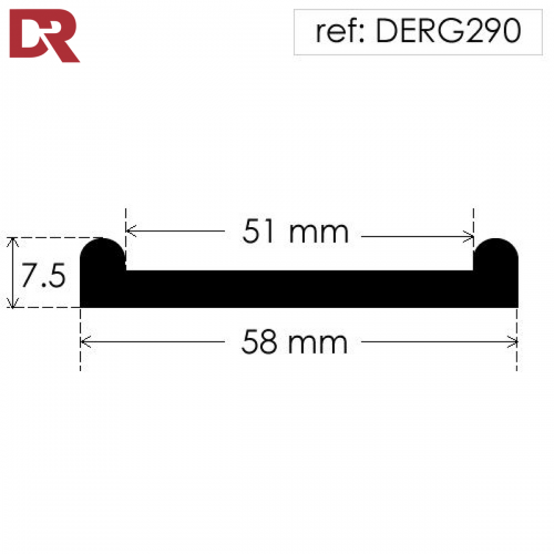 DERG290 Tank Strap Rubber 